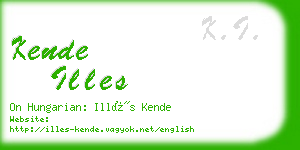 kende illes business card